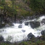 Wide angle of the river rocks I will be watching and taking a shot of on each hike.