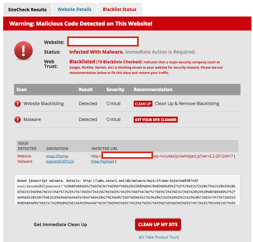 http://blog.sucuri.net/2014/12/soaksoak-malware-compromises-100000-wordpress-websites.html
