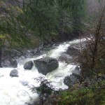 Sooke River running high from the rains