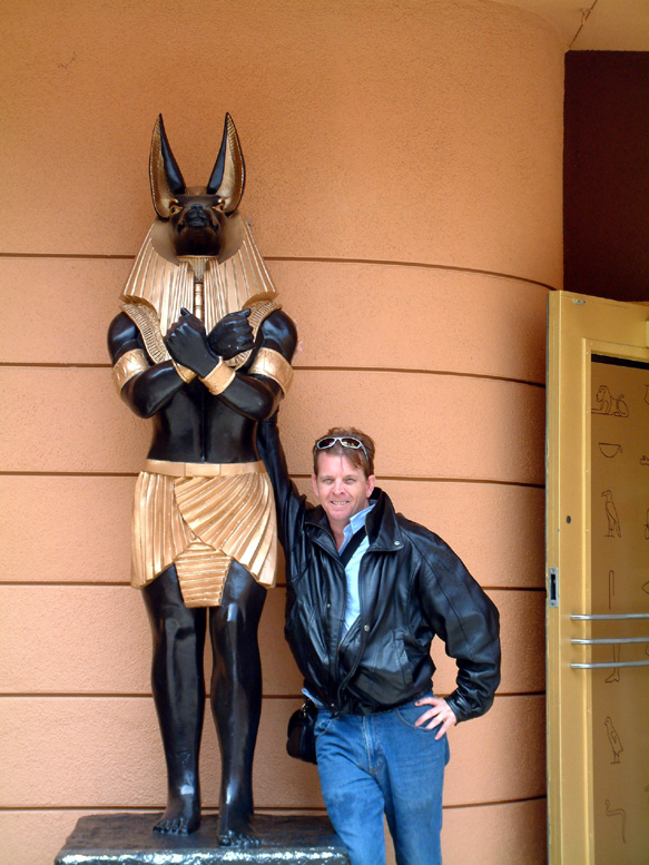 John & Anubis at Universal Studios