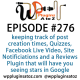 It's Episode 276 and we've got plugins for keeping track of post creation times, Quizzes, Facebook Live Video, Site Notificiations and a Reviews Plugin that will have you seeing stars in Google. It's all coming up on WordPress Plugins A-Z!