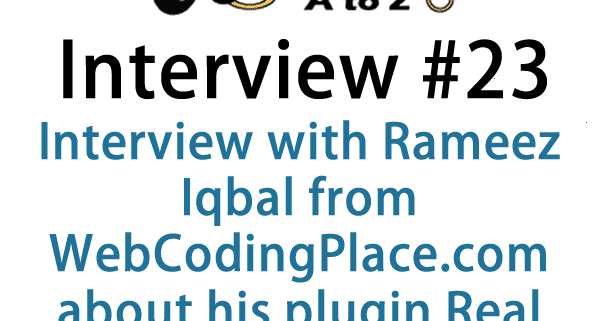 Today's interview is with Rameez Iqbal from WebCodingPlace.com on his plugin, Real Estate Manager Pro. This plugin is for people looking for an easy and beautiful way to list properties.