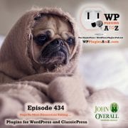 It's Episode 434 and I've got plugins for Affiliate Commissions, Analytics in Your Dashboard, Image Sliders and ClassicPress Options. It's all coming up on WordPress Plugins A-Z! CouponPanel, Site Kit by Google, Master Slider – Responsive Touch Slider, and ClassicPress options in Episode 434