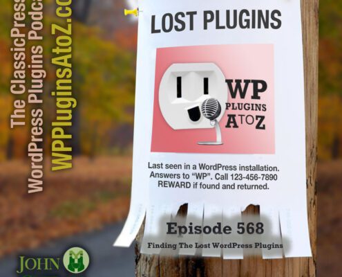 It's Episode 568 and we have plugins for Freezing Content, Jellyfish Counter, Last Login, Scanning FMS, Cloning yourself, Searching Replacement... and ClassicPress Options. It's all coming up on WordPress Plugins A-Z!